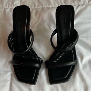 Jimmy Choo Women’s Leather Mule Sandals Black